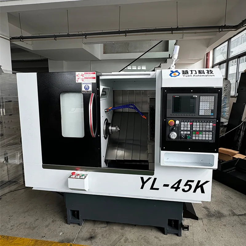 Máy tiện giường nghiêng CNC với tháp pháo servo và ụ thủy lực